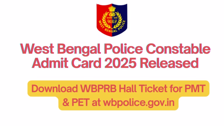 WBP Constable Admit Card 2025
