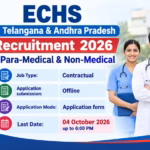 ECHS Telangana & Andhra Pradesh Recruitment 2026